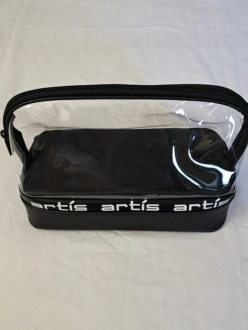 Artis Brush Double makeup cosmetic bag cleaning pad and compact mirror bundle